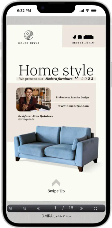 نمونه کاتالوگ دیجیتال در موبایل